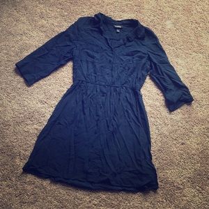 Cute Navy Shirt Dress